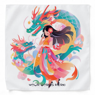 Create Your Own Asian Chinese Dragons Maiden Bandana
