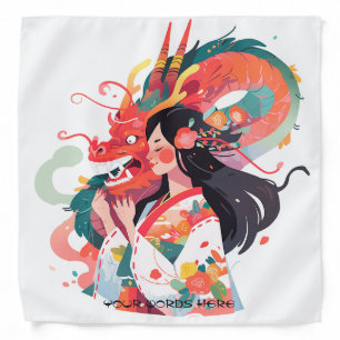 Create Your Own Asian Horned Chinese Dragon Maiden Bandana