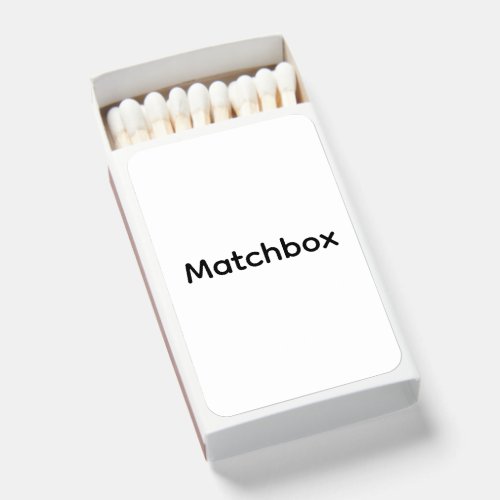 Create Your Own Assembled White Matchboxes