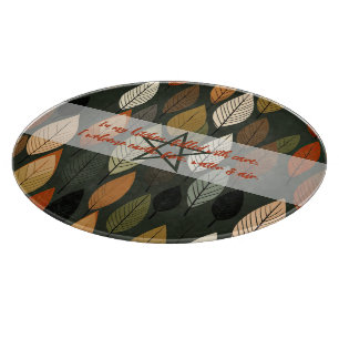 Create Your Own Autumn Leaves Green Cutting Board
