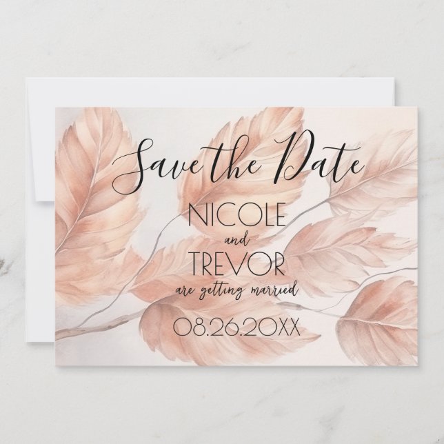 Create Your Own - Autumn Leaves Save The Date (Front)