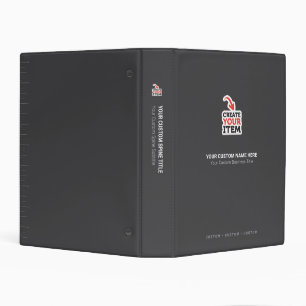 Create Your Own Avery Mini Binder Logo Upload Gray