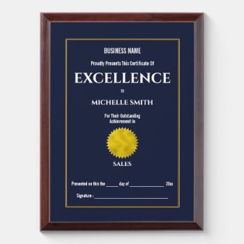 Create Your Own Award Certificate | Blue Or Diy by mensgifts at Zazzle