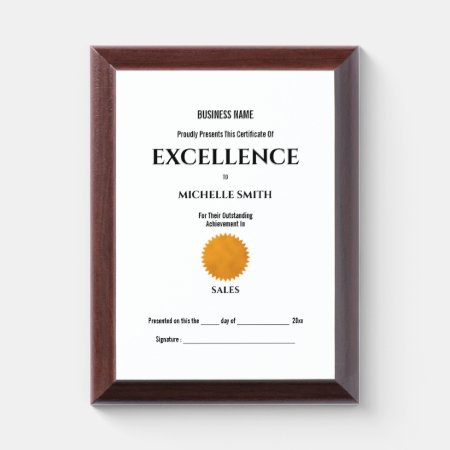 Create Your Own Award Certificate | Bronze