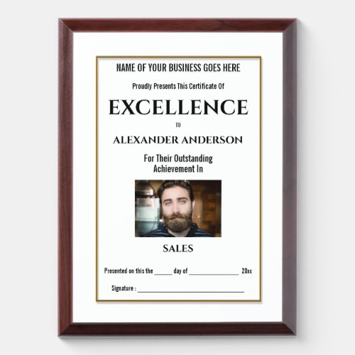 Create your own award certificate DIY Photo logo