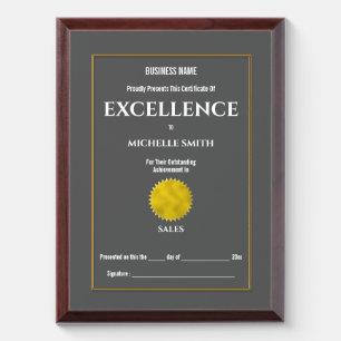 Create your own award certificate Gray or DIY