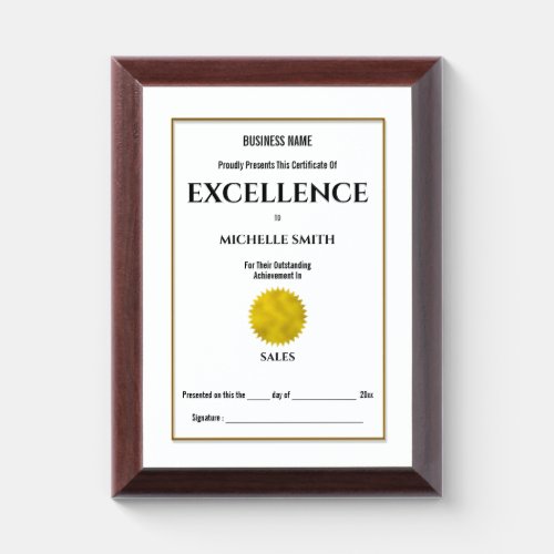 Create your own award certificate  Personalize