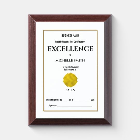 Create your own award certificate personalize zazzle