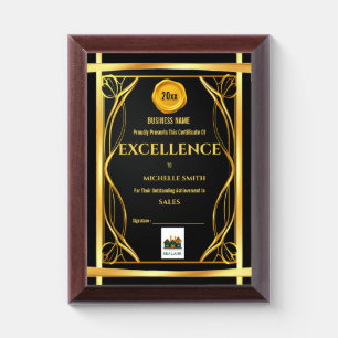 Create your own award certificate   Personalize Plaque