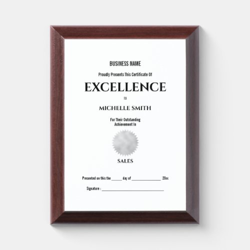 Create your own award certificate  Silver