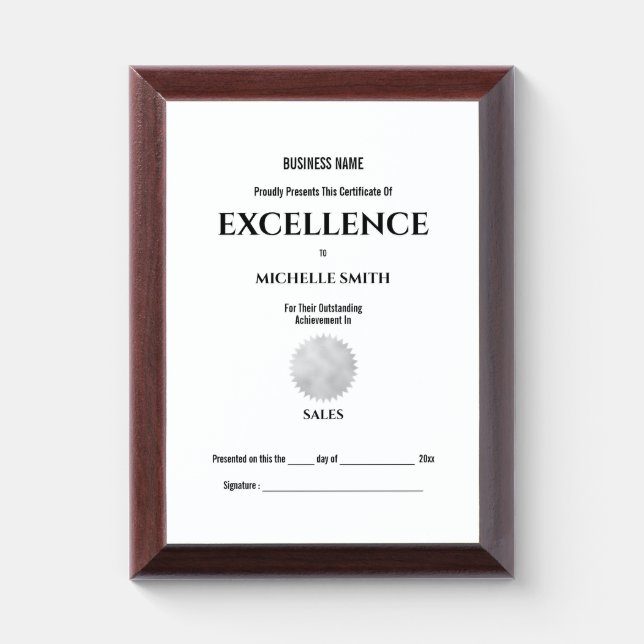 Create your own award certificate | Silver (Vertical)
