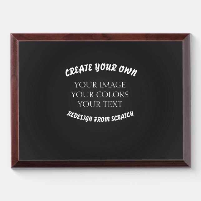 Create Your Own Award Plaque (Horizontal)