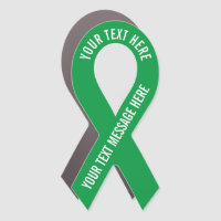 Create Your Own Awareness Green Ribbon Car Magnet