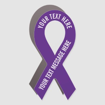 Create Your Own Awareness Purple Ribbon Car Magnet by nadil2 at Zazzle