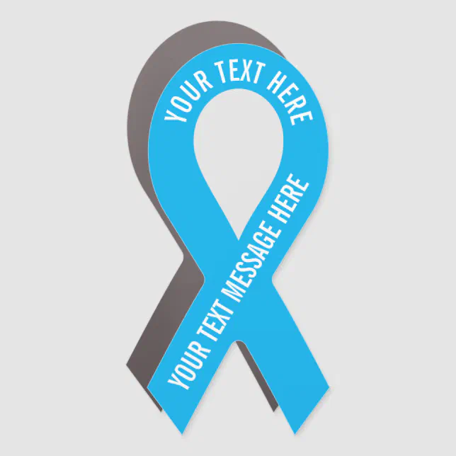 Create Your Own Awareness Ribbon light blue Car Magnet | Zazzle