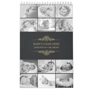 Create Your Own B&W Baby Photos 2025 Calendar