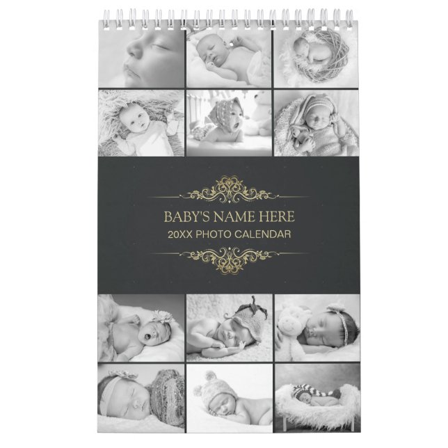 Create Your Own B&W Baby Photos 2026 Calendar (Cover)