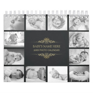 Create Your Own B&W Baby Photos 2026 Calendar