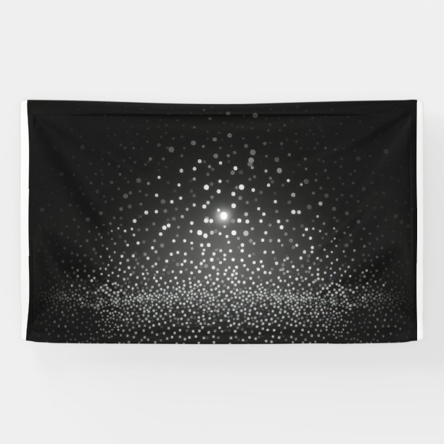 Create Your Own B&W Falling Dots Banner (Horizontal)