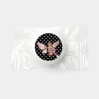 Create Your Own B&W Polkadots Sitting Pink Fairy Life Saver® Mints