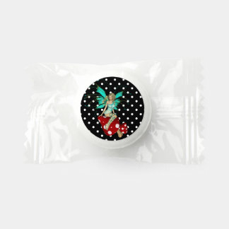 Create Your Own B&W Polkadots Teal Mushroom Fairy Life Saver® Mints