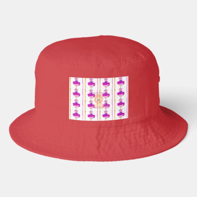 Create Your Own Baby Fun Lion Cub Text Design Bucket Hat (Front)