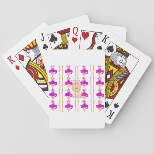 Create Your Own Baby Fun Lion Cub Text Design Playing Cards