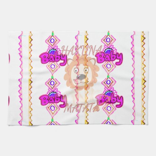 Create Your Own Baby Fun Lion Cub Text Design Towel