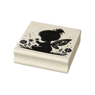 Create Your Own Baby Girl Meadow Fairy Rubber Stamp