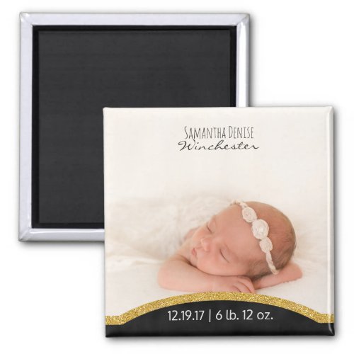 Create Your Own  Baby Photo Birth Announcement Magnet