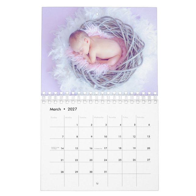 Create Your Own Baby Photos 2026 Calendar (Mar 2027)