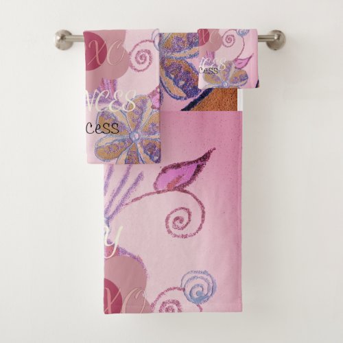 Create Your Own Baby Pink Luxury Little Princess Bath Towel Set