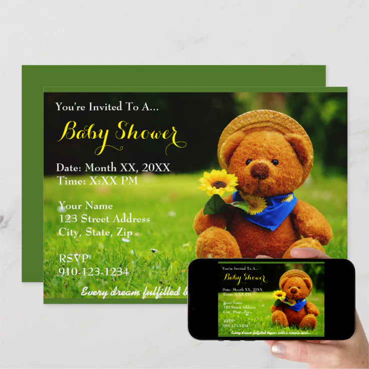 Create Your Own Baby Shower Invitation Zazzle