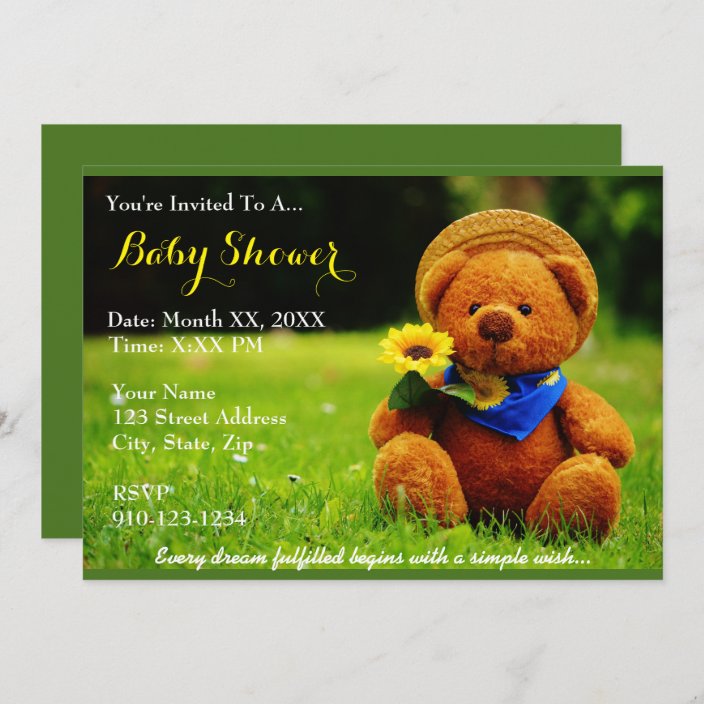 Create Your Own Baby Shower Invitation Zazzle