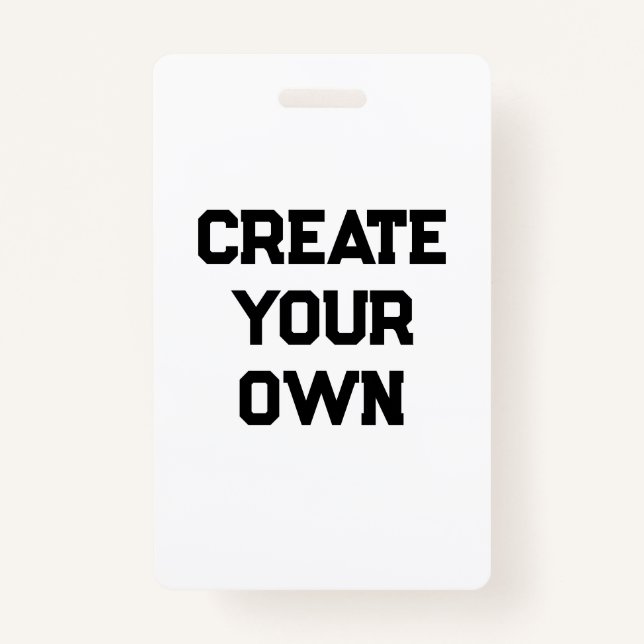 Create Your Own Badge (Front)