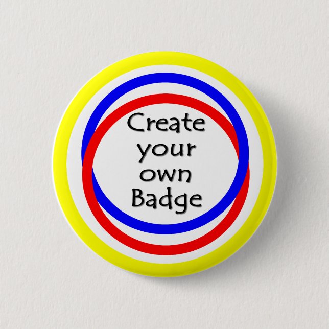 Create your own badge pinback button (Front)