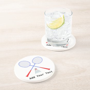 Create Your Own Badminton Player Coaster by HasCreations at Zazzle