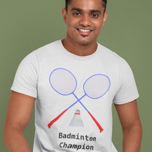 Create Your Own Badminton Player T_Shirt