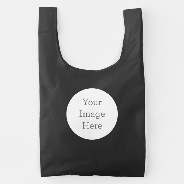 Custom BAGGU Reusable Bag, Black (Front)