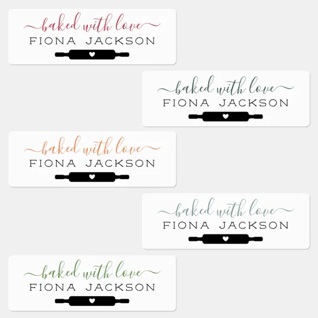 Create Your Own Baked With Love Labels Zazzle