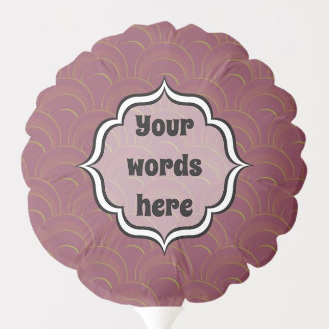 Create Your Own Balloon Elegant Burgundy Red (Back)