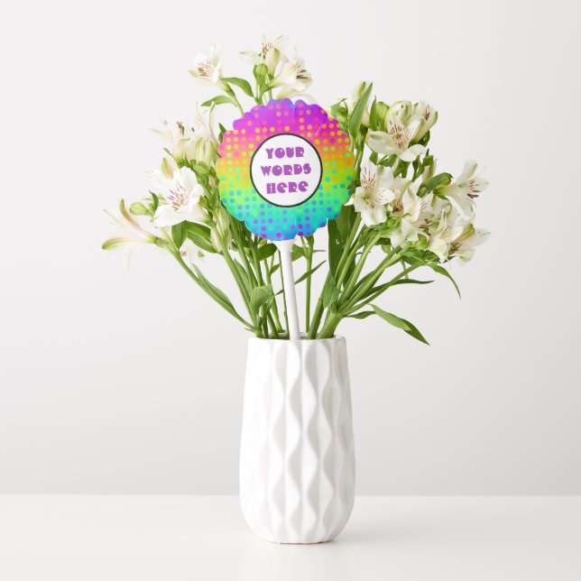 Create Your Own Balloon Groovy Polka Dots (Vase)