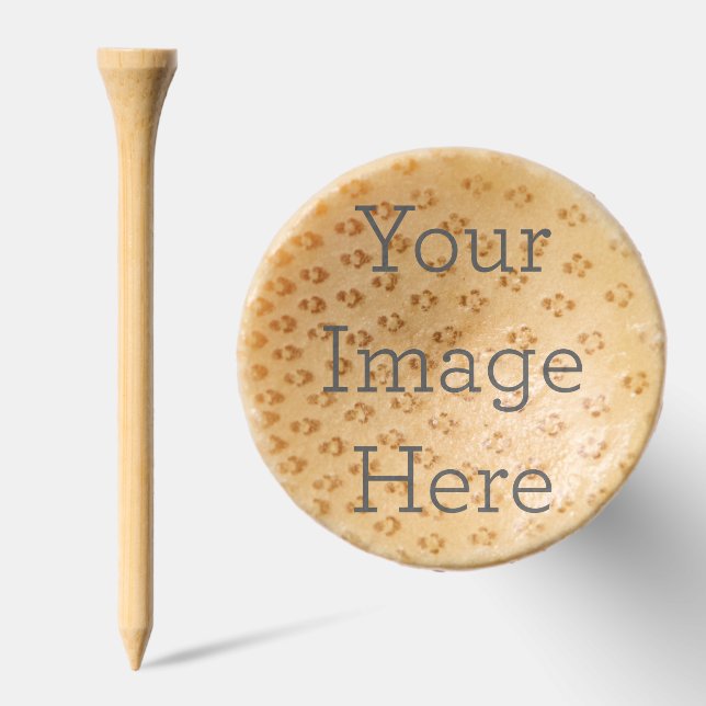 Custom Golf Tees, Size: 3.25", Color: Bamboo, Design Area: Print on Top of Tee (Combo)
