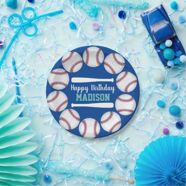 Create Your Own Baseball Birthday Party Paper Plates (Party)