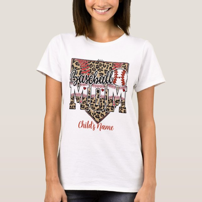 Create Your Own Baseball Mom T-Shirt (Front)