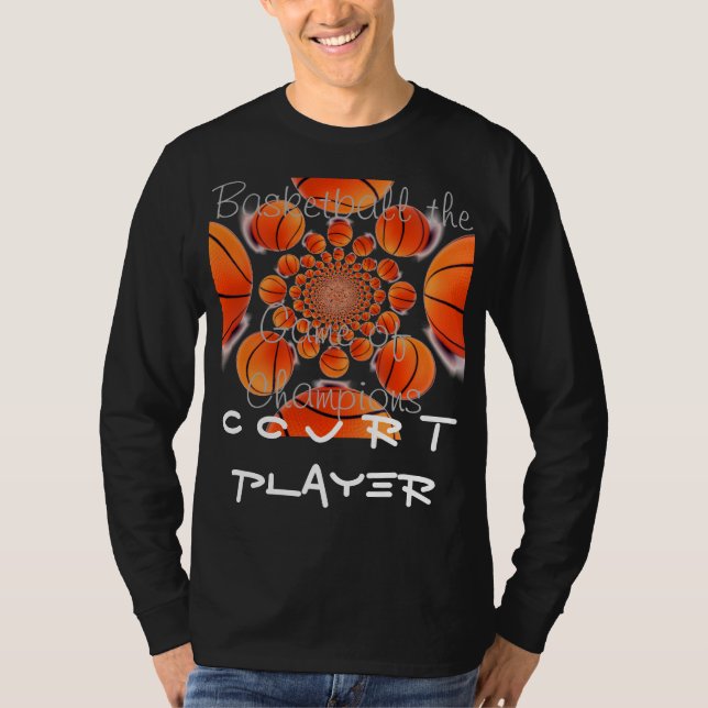 Create Your Own Basketball Court player Summertime T-Shirt (Front)