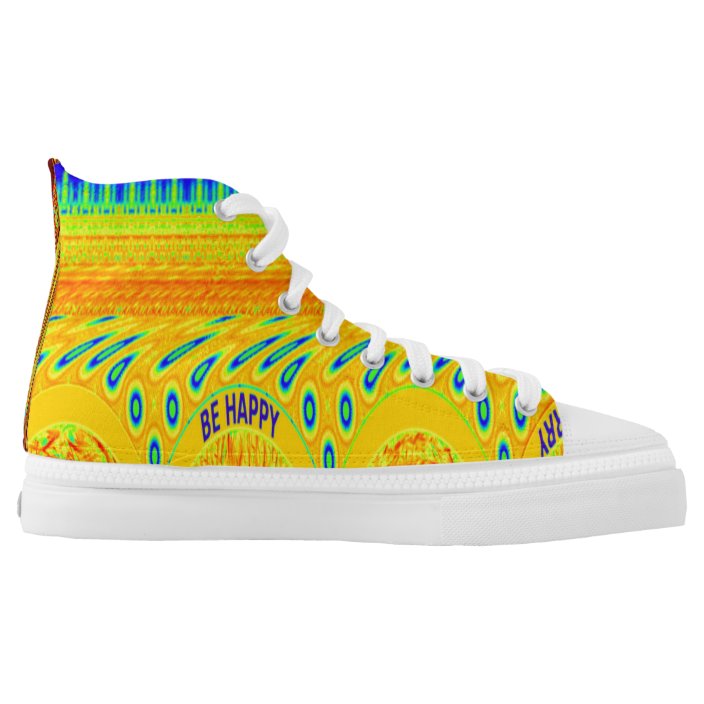high top colorful sneakers