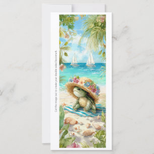 Create Your Own Beach Day Turtle Bookmark Card