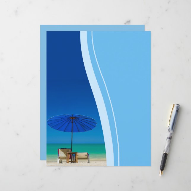 Create Your Own Beach Theme Blue (Front/Back In Situ)