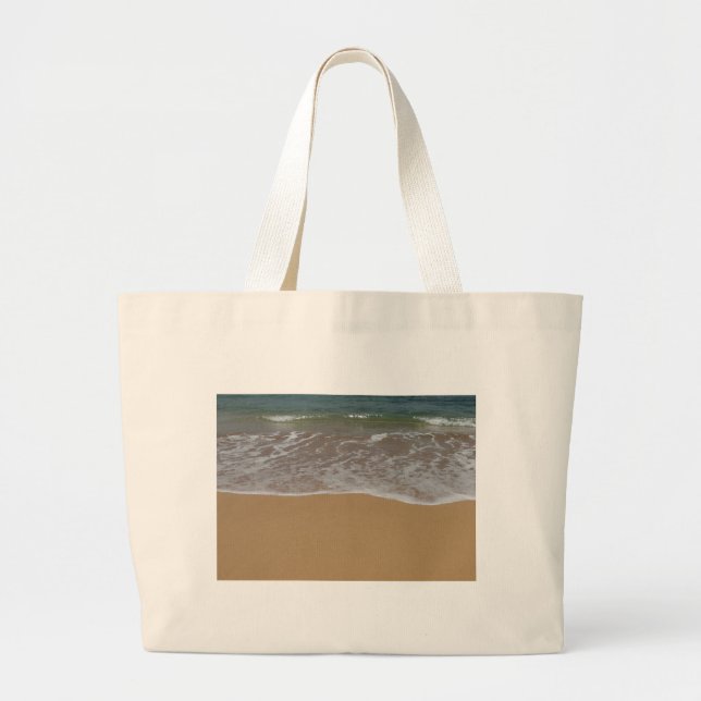 Create your own beach theme large tote bag (Front)